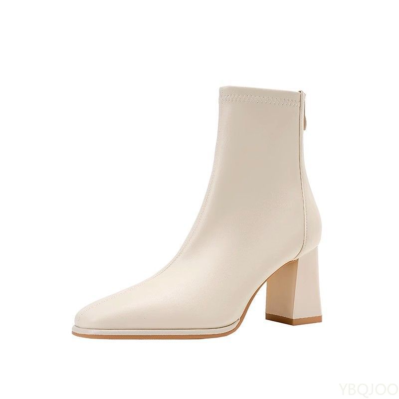 

New Spring Winter Women comfortable Boots Elegant minimalist Ladies Shoes Women High Heels Fashionable versatile Boots 36
