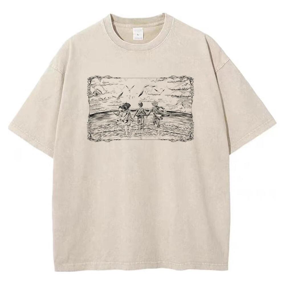 Mens Attack on Titan Anime TShirt Oversized Cotton Tee Streetwear Hip Hop