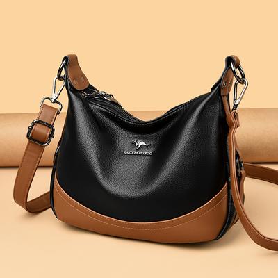 Modes atmosfēras soma Mother Bag Crossbody Bag Sieviešu krāsu kontrasta plecu soma