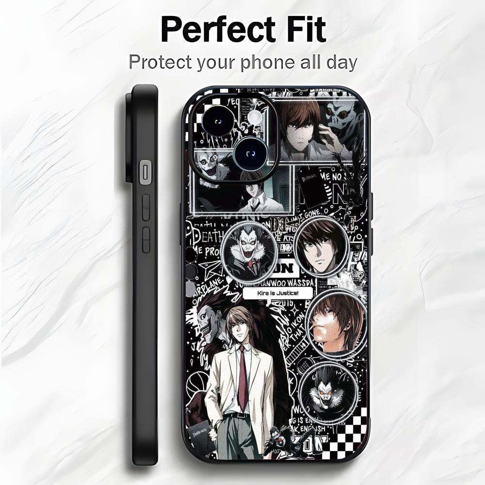 Dark Thriller Anime D-Death Note Phone Case Phone Case Soft Packaging Lightweight For iPhone17 16 15 14 13ProMax