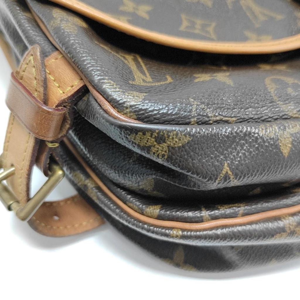 [Pre-Owned] Monogram Saumur 30 Iconic Classic Logo Print Adjustable Shoulder Strap Canvas And Leather Messenger Bag - Fair #13IZ0WF