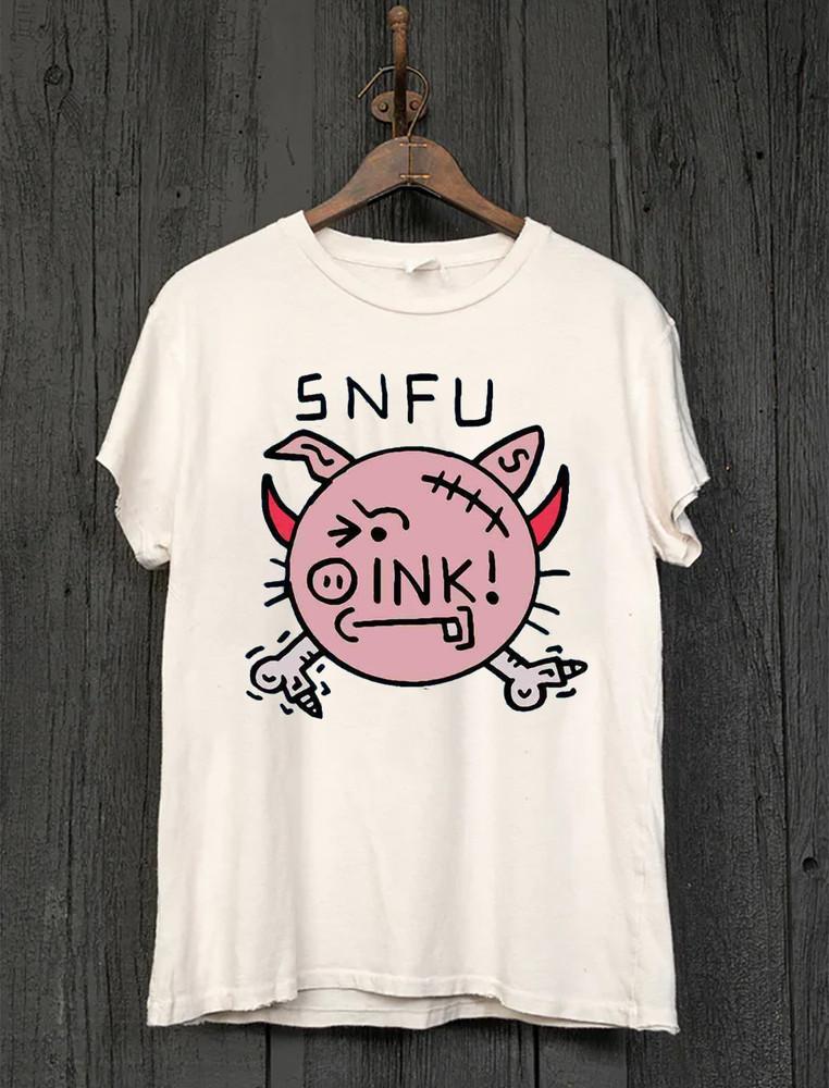 

Collection SNFU Band Short Sleeve Cotton White T Shirt All Size AR1356 Unisex T-Shirt XXXXL