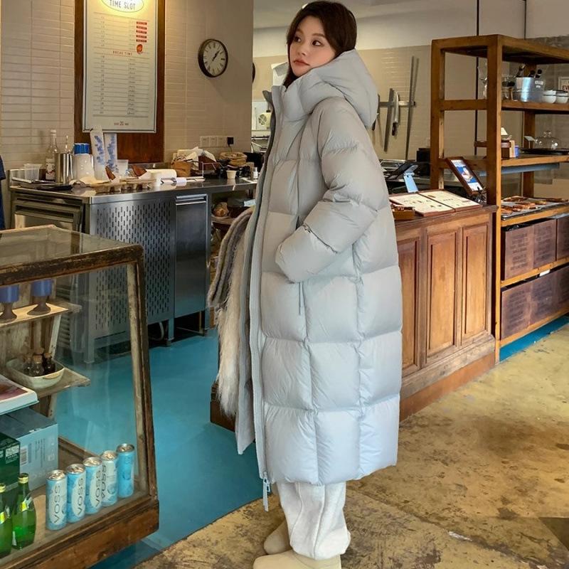 

Winter new cotton-padded clothes women s medium and long loose thickened bread clothes long over the knee cotton-padded jacket S