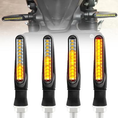 2/4Pcs Motorcycle Turn Signal Lights Universal LED Motorbike Turning Indicators Daytime Running Waterproof 12V Motorbike Lights