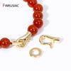 18K Gold Plated Brass Pearl Clasp Connector Beads End Caps Fastener Clasps For DIY Handmade Bracelet Jewelry Making Findings