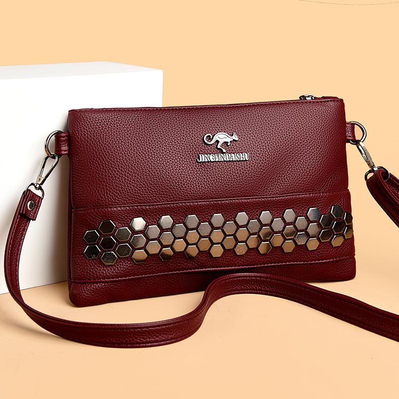 

Women Bags PU Leather Shoulder Messenger Woman Fashion Luxury Handbags Female Designer Clutch Simple Vintage Crossbody Bags 27cm1cm18cm