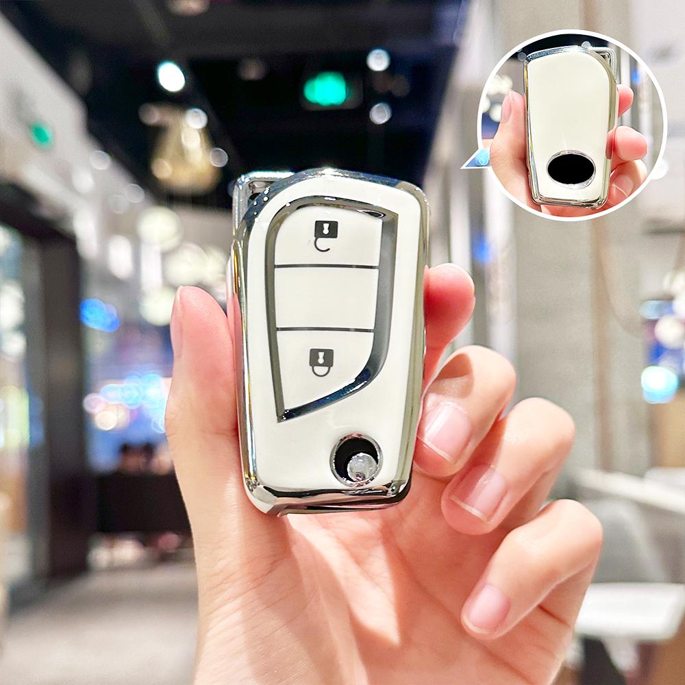 For Toyota Verso Yaris Aygo Scion TC IM Auris Corolla Avensis Auto Shell Fob 2/3/4 Button TPU Car Key Case Cover Accessories