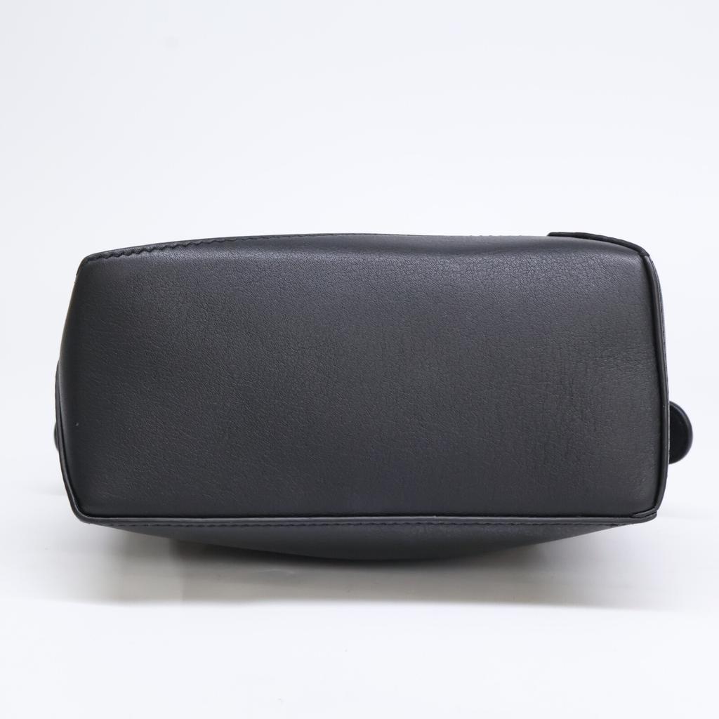 LOEWE Classic Calfskin Puzzle Edge Mini 2-Way Handbag Shoulder bag blackUsed