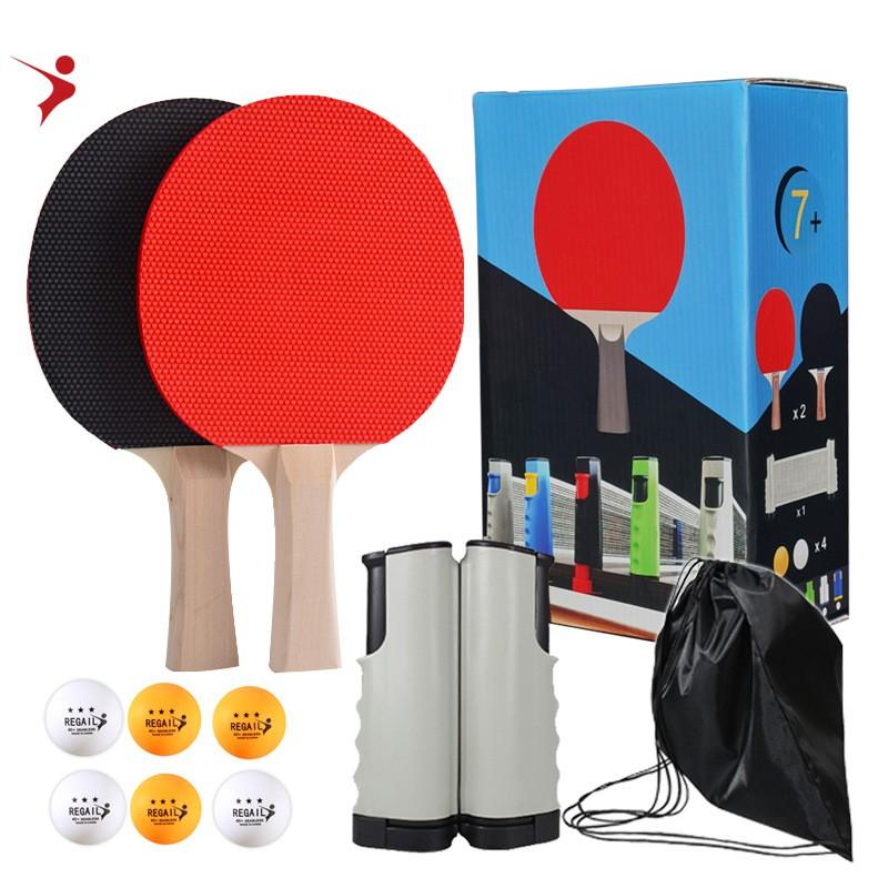 Portable Table Tennis Net Set With 2 Rackets 6 Training Balls Compact Practice Kit Home School Outdoor Use