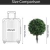 Artificial Topiary Ball Plant with Ground Stake Realistic Plastic Leaves Durable Outdoor Decorative Garden Ornament for Lawn Patio