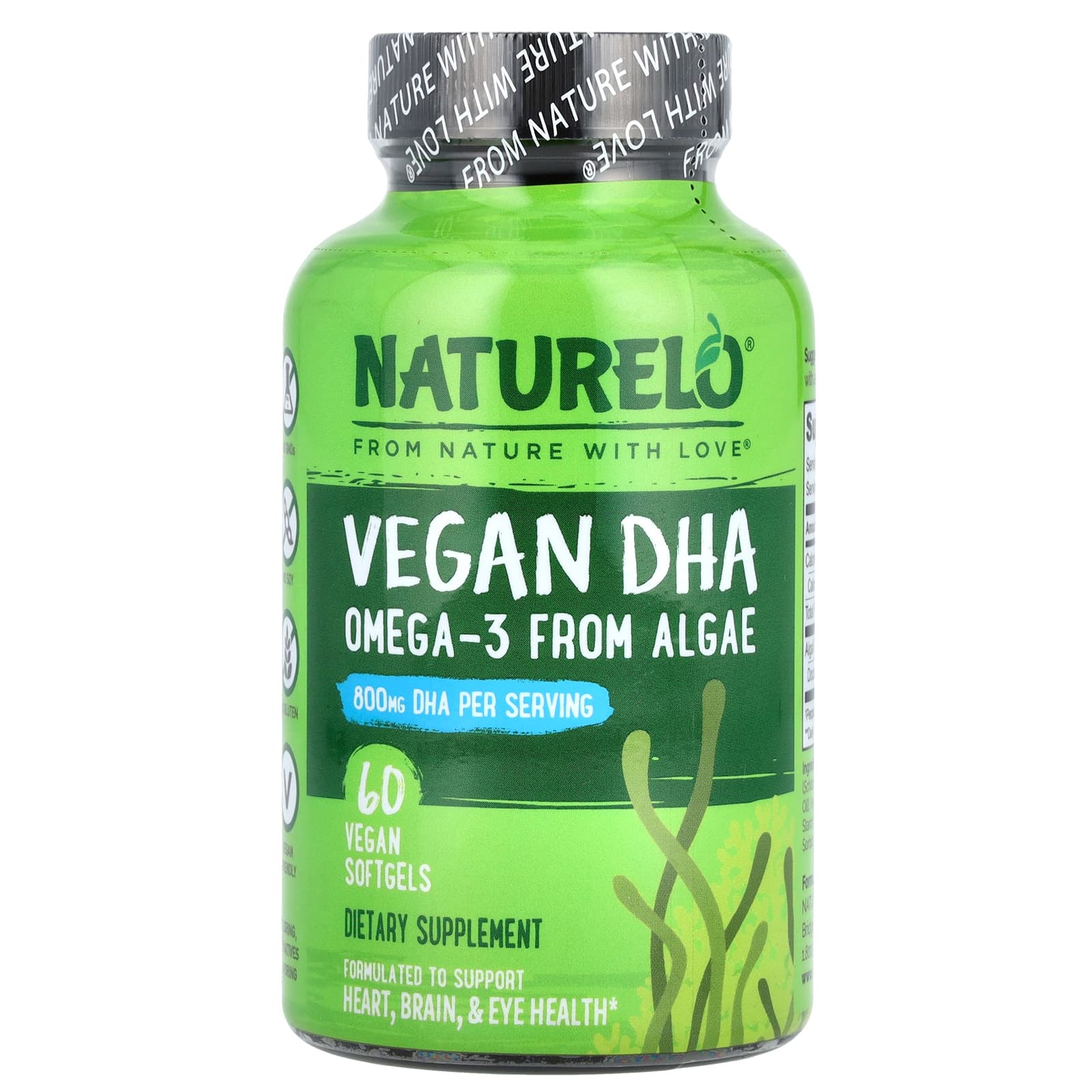 

Vegan Dha, Algae Omega-3, 800Mg, 60 Vegan Softgels (400Mg per Softgel)