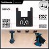 Stealth Mount Tool Mount for Bosch 18V (Pack of 4) Black TM-BO18-BLK-4