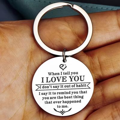 1ks Když ti řeknu, že tě miluji Nerezová párová klíčenka, inspirativní dárky na klíče