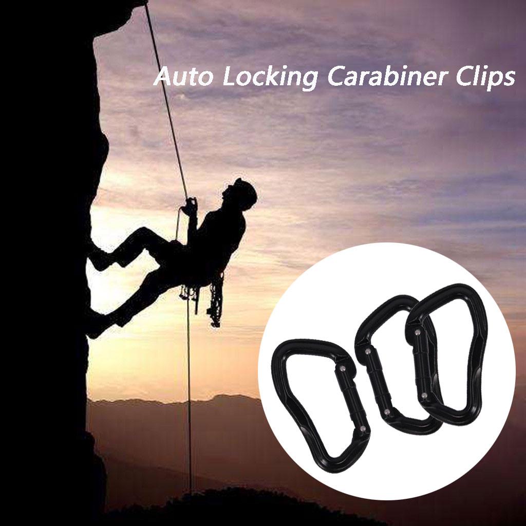 Heavy Duty Auto Locking Carabiner for Rappelling Rescue Tree Rock Climbing