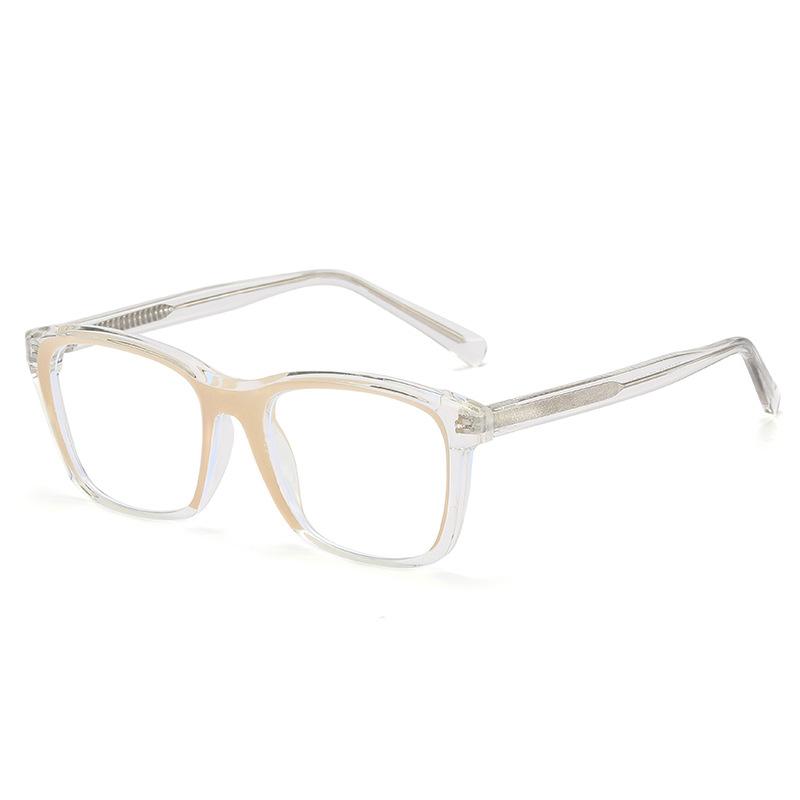 

35017 Fashion Anti-Blue Square Glasses Frame 2023 New Tr90 Ferrule Leg Frame, Unisex Glasses