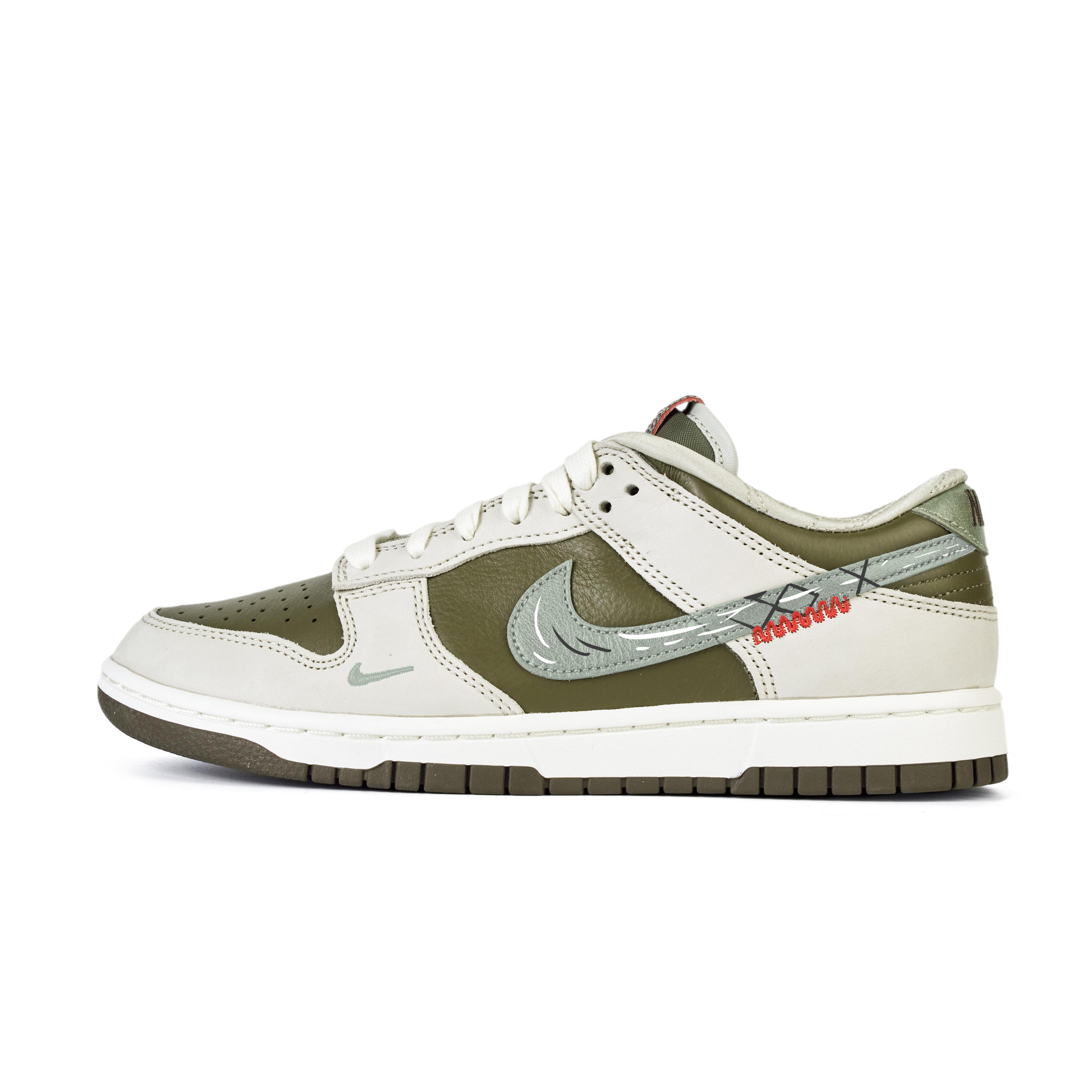

Nike Dunk Slip Resistant Abrasion Resistant Low top Skateboard Shoes Unisex White Green HV5980-231 (Team354-) 41