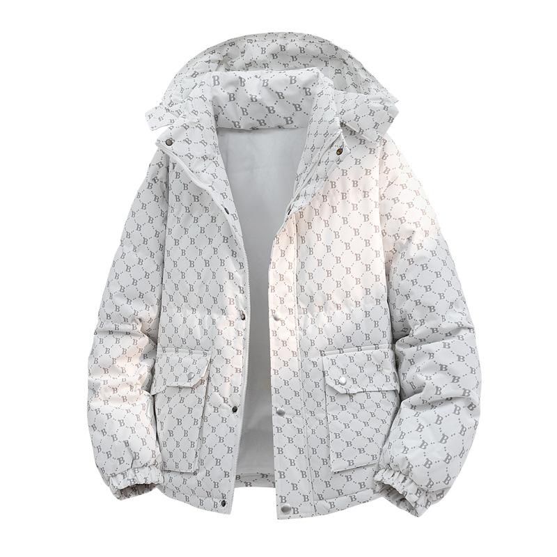 Autumn Winter Men Woman Thick Warm Windproof Hooded Cotton Jacket Men's Casual Padded Coat Male Outerwear