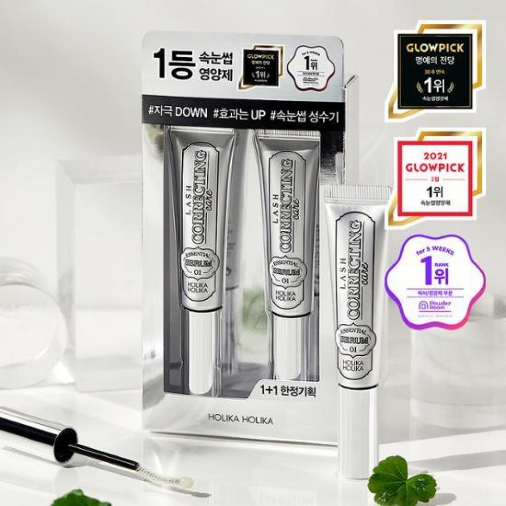 

Holika Holika Lash Correcting Care Essential Serum Eyelash Supplement Double Plan 9ml+9ml 01 Essential+01 Essential