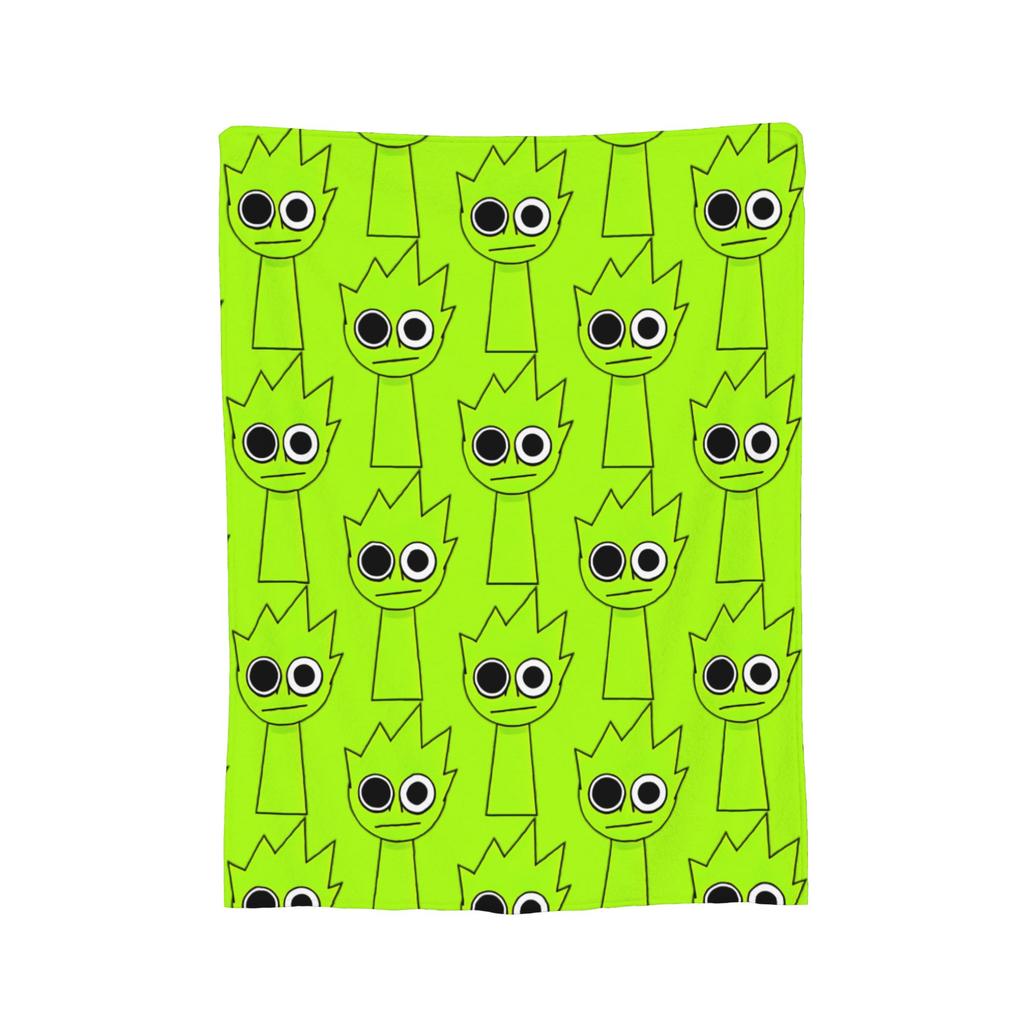 Coperta Gioco Cartone Animato Sprunki Incredibox Coperta Plaid in Flanella Decorazione Estiva per Condizionatore Morbida Calda Copriletto