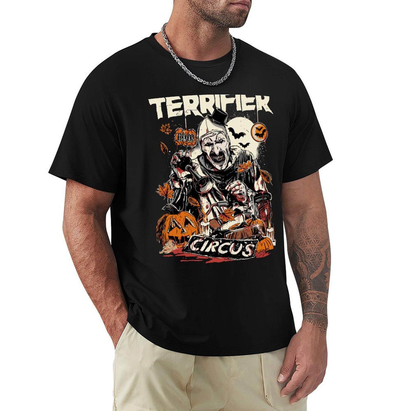 

Retro Terrifier Movie TShirt anime t shirts man t shirt luxury designer Tshirts oversize tshirts for men 4XL