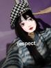 checkerboard spring and autumn beret children retro fashion flat top beanie painter hat