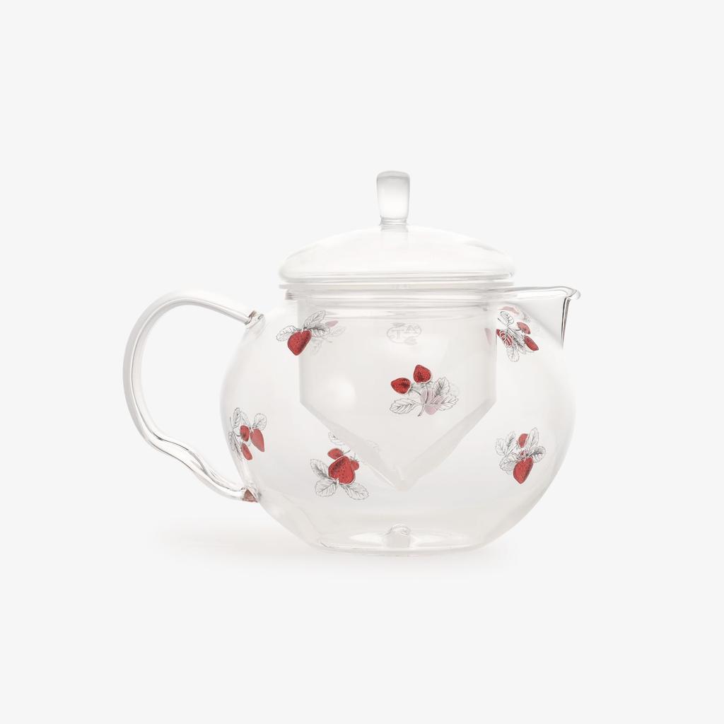 Afternoon Tea Living Teapot GU53 Strawberry Heat-Resistant Teapot, Parallel Clear