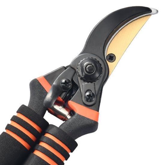 מזמרת גיזום חזקה מפלדת מנגן מספרי גיזום מקצועיים עם ידית ארגונומית לגיזום ענפים עבים