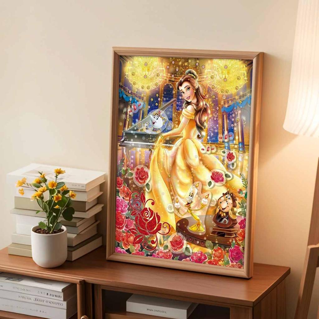 Full Round Diamond Painting Beautiful Princess Art Rhinestone Picture Mosaic DIY 5D Cross Stitch Embroidery Home Decoration