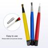 3Pcs/set Rust Removal Brush Pen Glass Fiber/Brass/Steel Brush Pen Shape Watch Repair Parts Polishing Cleaning Tool