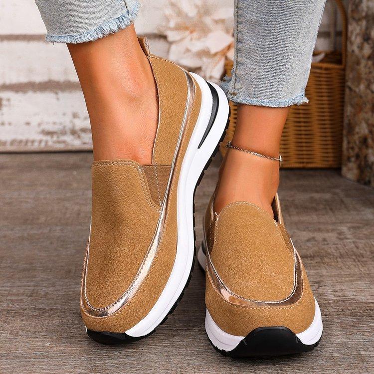 Casual large-size muffin heel women's shoes autumn new women's comfortable soft-soled single shoes