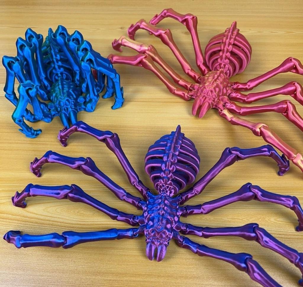 3D-gedruckte einziehbare Spinne bewegliche Gelenke Fidget Simulation drehbar beweglich Büro Schreibtisch Ornament Dekoration Handwerk