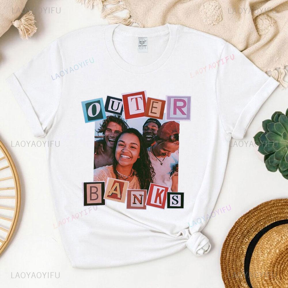 Ráj na Zemi Outer Banks Unisex Tričko Fanoušci seriálu Outer Banks Merchandise Letní dovolená Bavlněné tričko Plážové tričko Topy