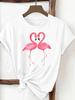 (Asian Size) Women Clothing T Shirt Trend Cartoon Cute Woman Print Tee Top Fashion Female Short Sleeve Graphic T-shirts