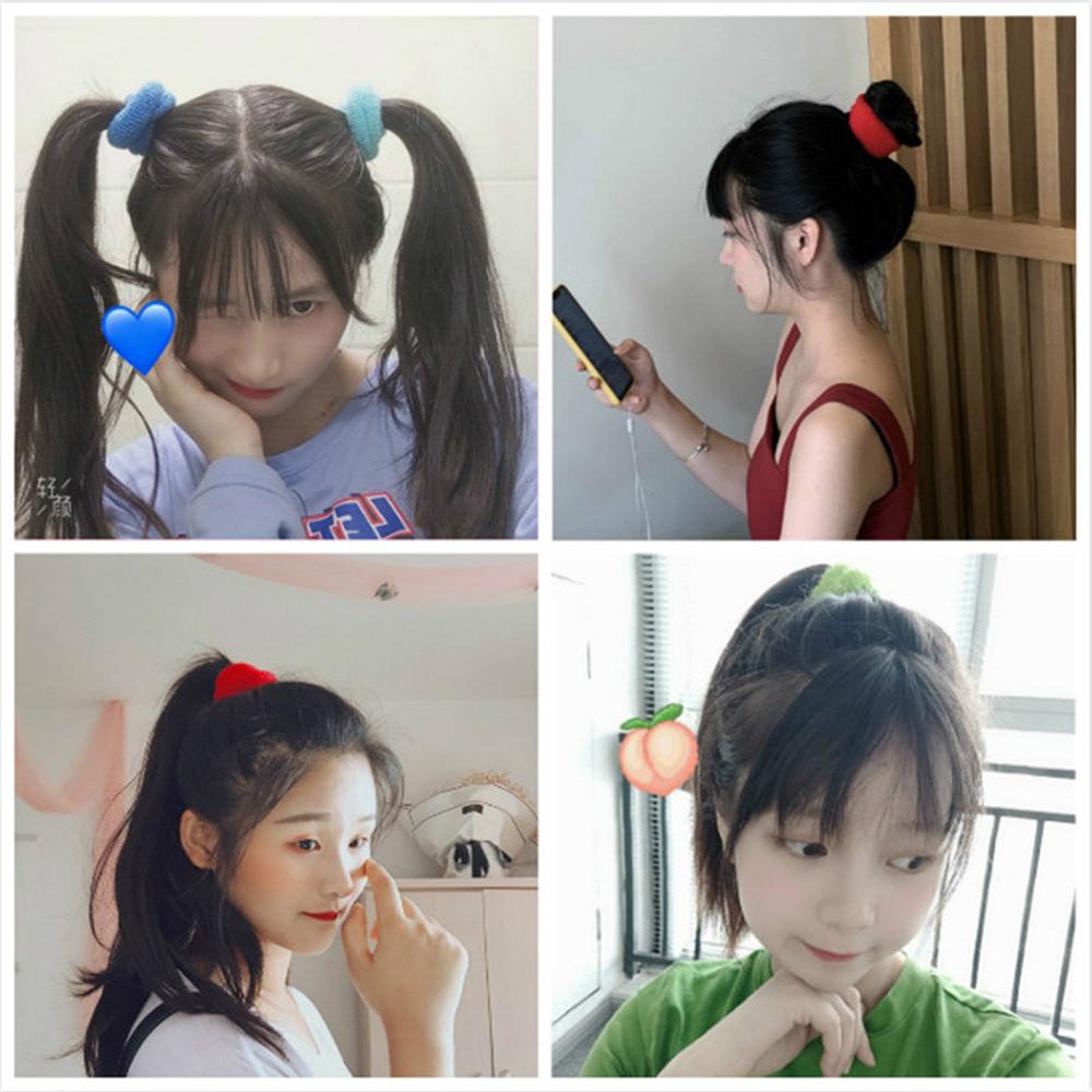 6/12pcs Girls Colorful Wide Thick Elastic Hair Bands Ponytail Holder Children Scrunchie Rubber Band hair Tie Hair Accessories