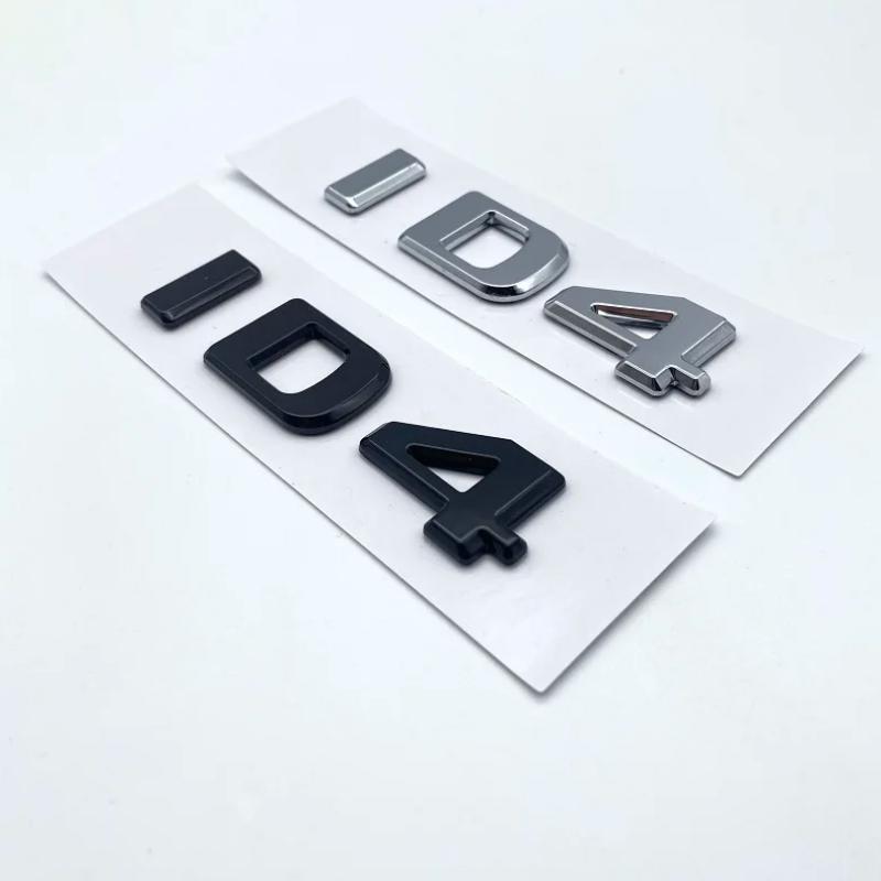 FD06-3D Flat Letters ABS Emblem GTX GTC ID4 ID6 for Volkswagen Car Tailgate Trunk Lid Nameplate Badge Logo Sticker Chrome Black