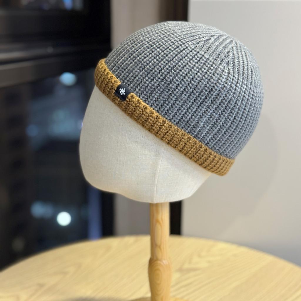 Landlord Knitted Hat for Men and Women Short Watermelon Woolen Hat Dome Cold Hat Autumn and Winter Warm Casual Pullover Melon Skin Hat