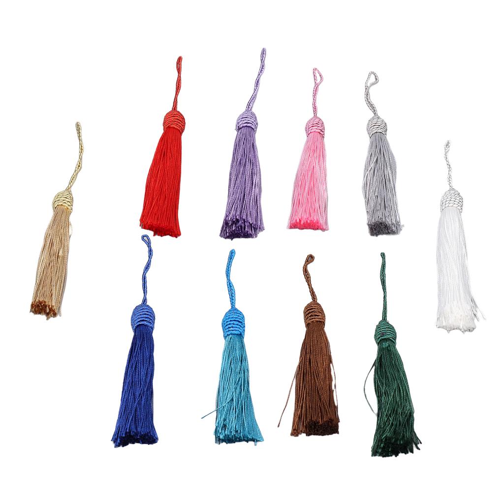 50Pcs Bookmark Tassels Bright Rich Colors Premium Polyester Durable Wide Application Mini Tassels