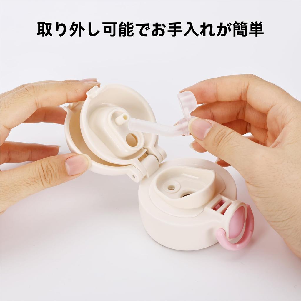 SANTECO Vacuum Insulated Portable with Direct Stainless Steel Keeps Drinks Hot or Cold for 12 Hours Mug, 480ml, Straw, Drinking, 2-Way, Lightweight,