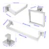 5pcs Stainless Steel Bathroom Hardware Set Robe Hook Towel Rail Bar Rack Shelf Hanger Tissue Toilet Roll Paper Holder Wall Decor