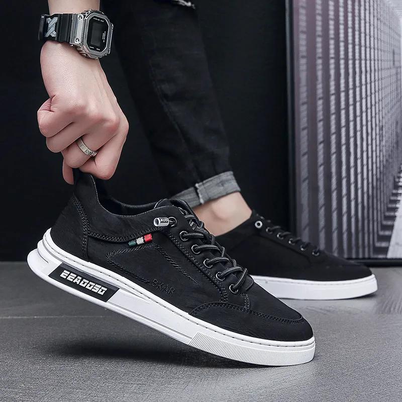 Men's Casual Sneakers Lace Up Trendy Original Casual Brand Flat Shoes for Men Summer Comfortable Canvas Shoe Tenis Masculino