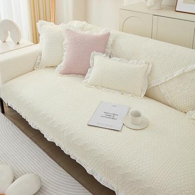 Living Room Cotton Sofa Towel Anti-Pet Scratch Protection Sofa Cover Quilted Sofa Cushion Cover Universal Non-Slip Cushion Plain