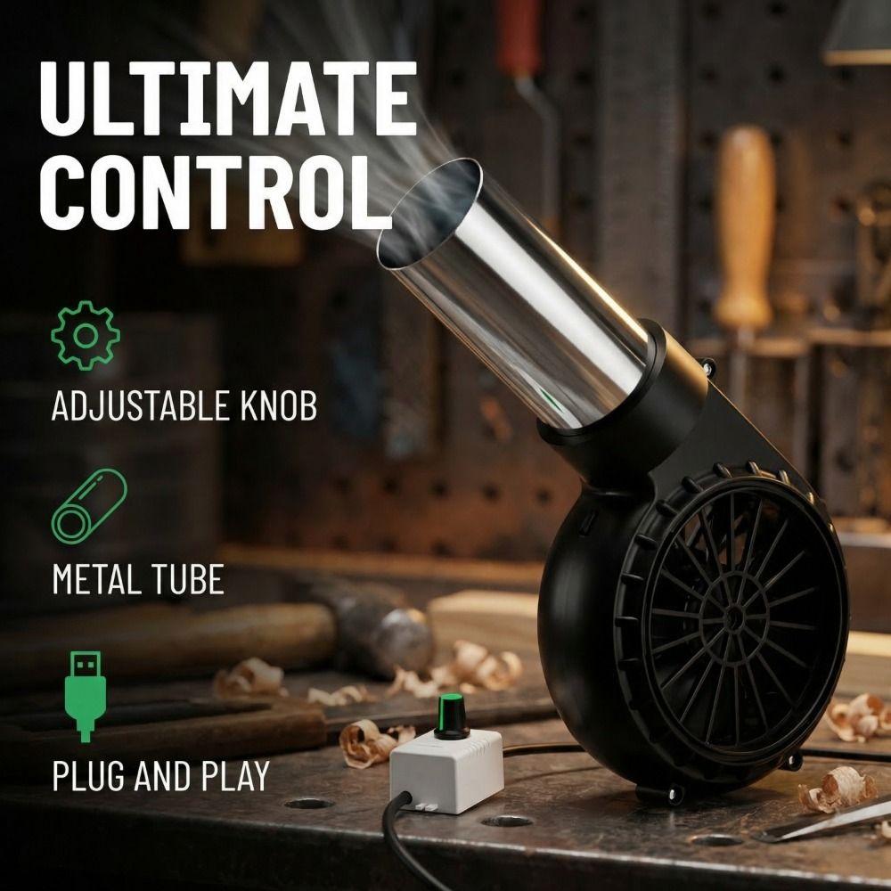 USB Power Supply Handheld Barbecue Fan Adjustable Speed Barbecue Blower BBQ Fan  Outdoor Grill