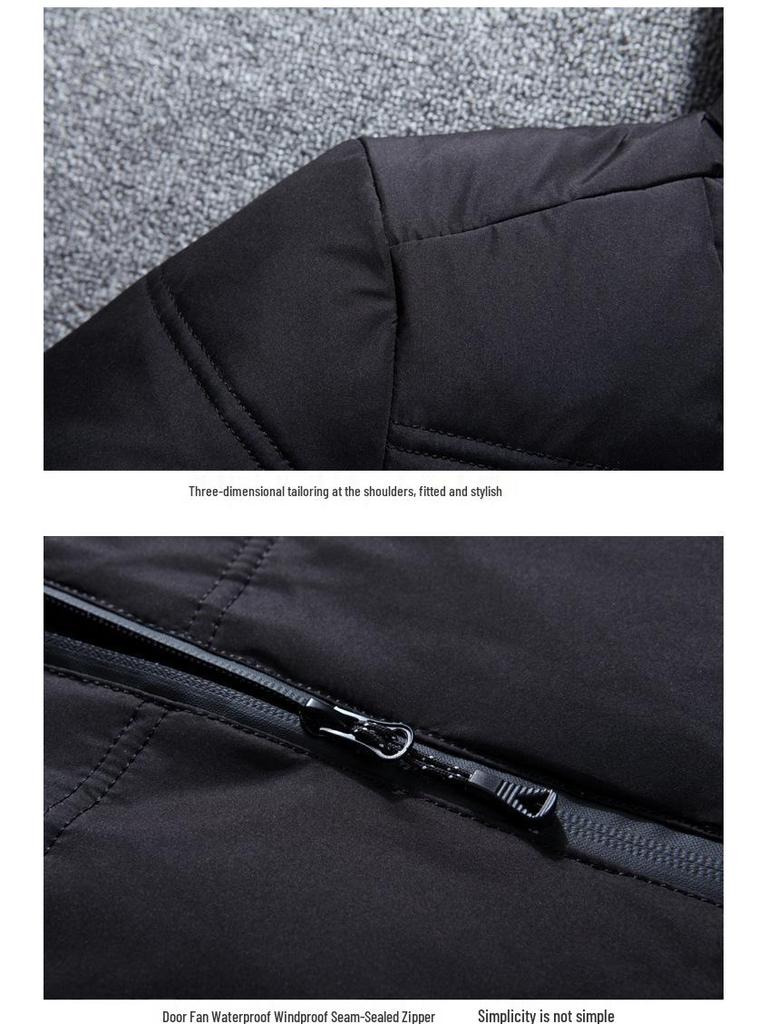 Men's Winter Hooded Cotton Jacket - Short, Thickened, and Warm Casual Outerwear