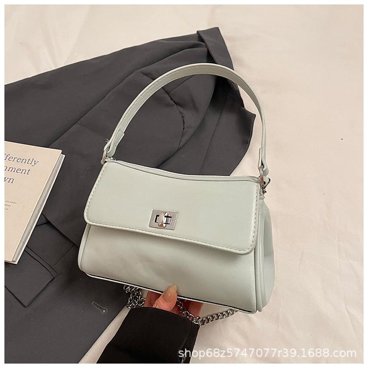 Fashion High-end Handbag Bag Women's 2025 New Texture Chain Shoulder Messenger Bag Casual Simple Small Square Bag