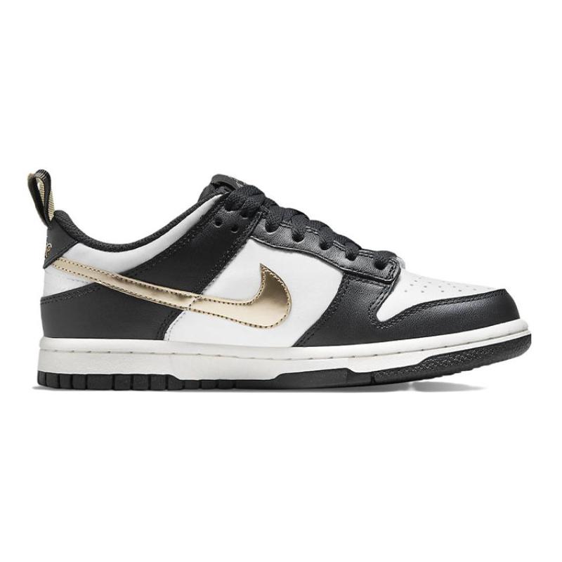 Nike Dunk Low Black White Metallic GS Sneakers DH9764-001