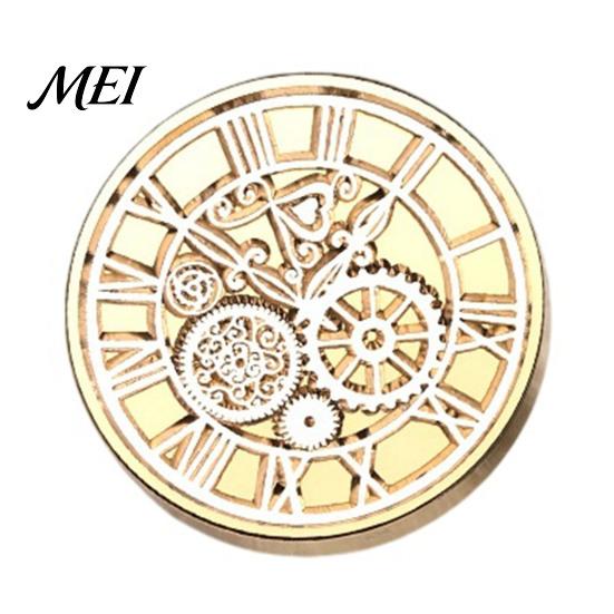 Gift Package Seal Brass Wax Stamp Head, Vintage European Embossed Relief Engraved Wedding Invitation Sealing Head for Envelope Journal Wrapping Retro