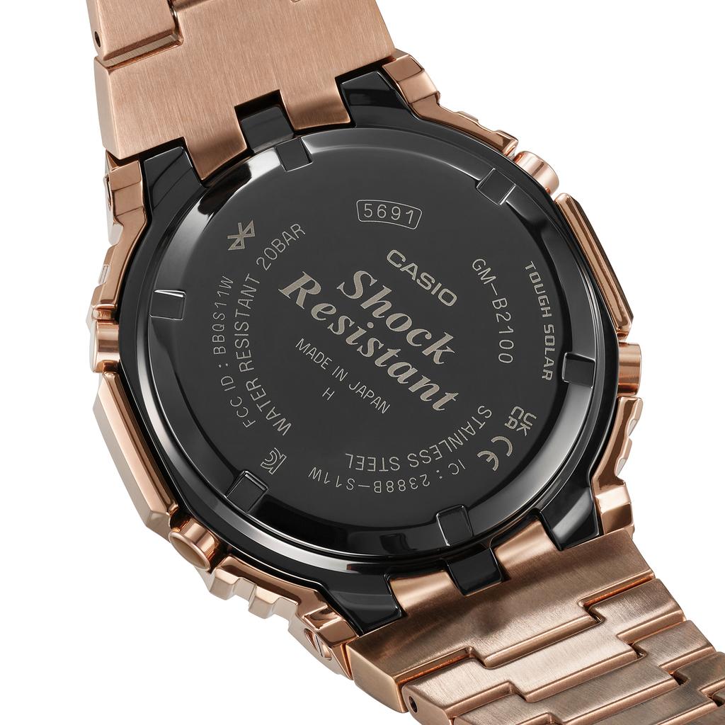 Casio G-SHOCK Męski Stal Nierdzewna Wodoodporność 200M Odporny na Wstrząsy Kwarcowy Zegarek GM-B2100GD-5A