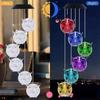 Outdoor Hummingbird Wind Chimes Decorative Hanging Light Owl Faily Light String Solar Charging Waterproof Garden Landscape Light