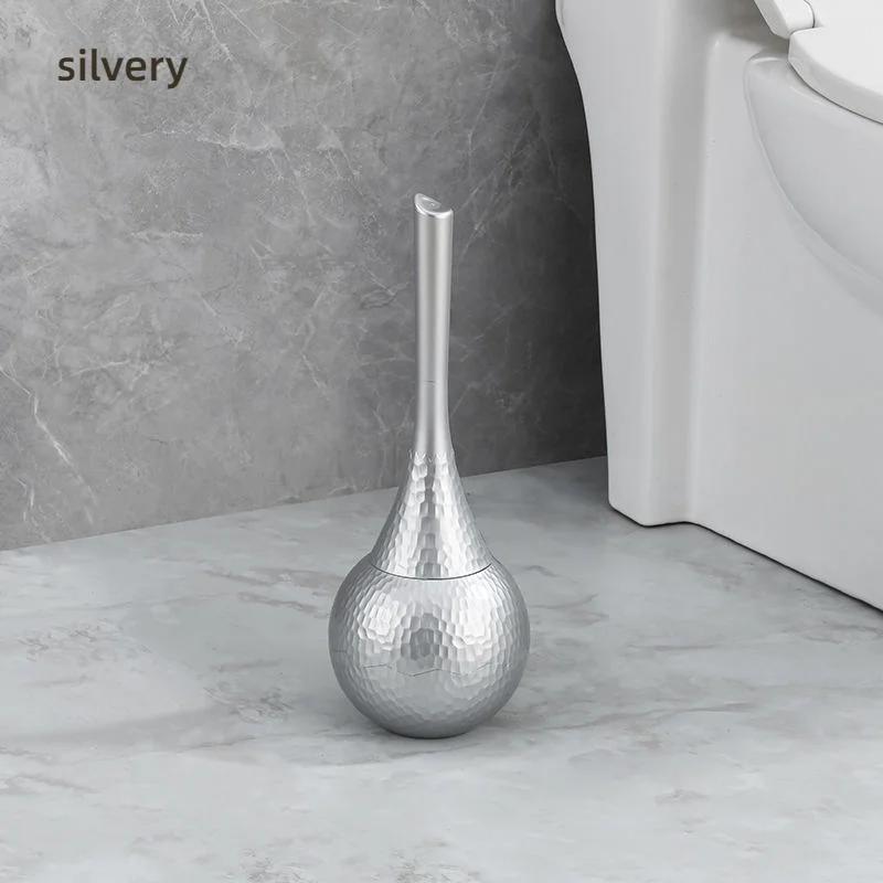 Luxusní zlatá sada WC štětky Vyměnitelná nylonová štětka s měkkými štětinami Dlouhá rukojeť Pro WC Koupelnové doplňky Čisticí nástroje