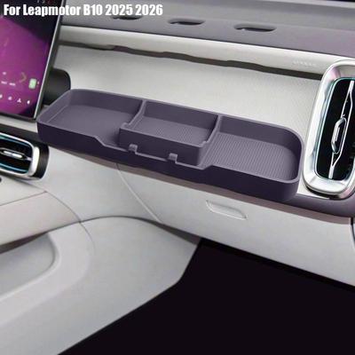 For Leapmotor B10 2025 2026 Car Passenger Side Dash Extension Storage Box Perforated Table Top Storage Box Interior Accessories
